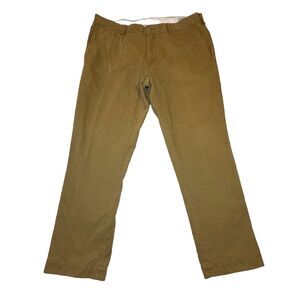 POLO RALPH LAUREN Pants Mens Tan Khaki Chinos 100% Cotton Size 38x30 Fit 38x29